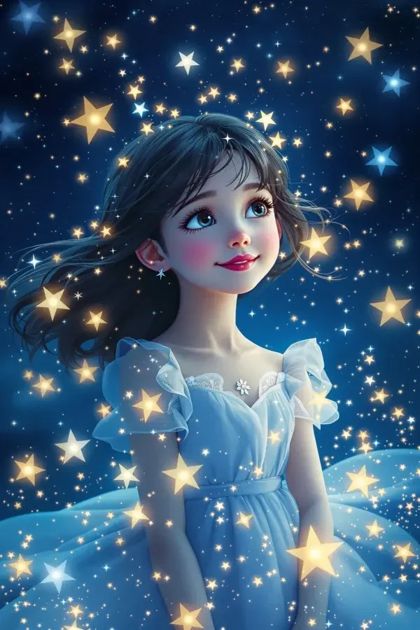 重生之团宠小公主短剧封面：被星光环绕的可爱少女
